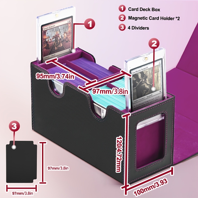 2pcs Window-Open Card Boxes with Dividers